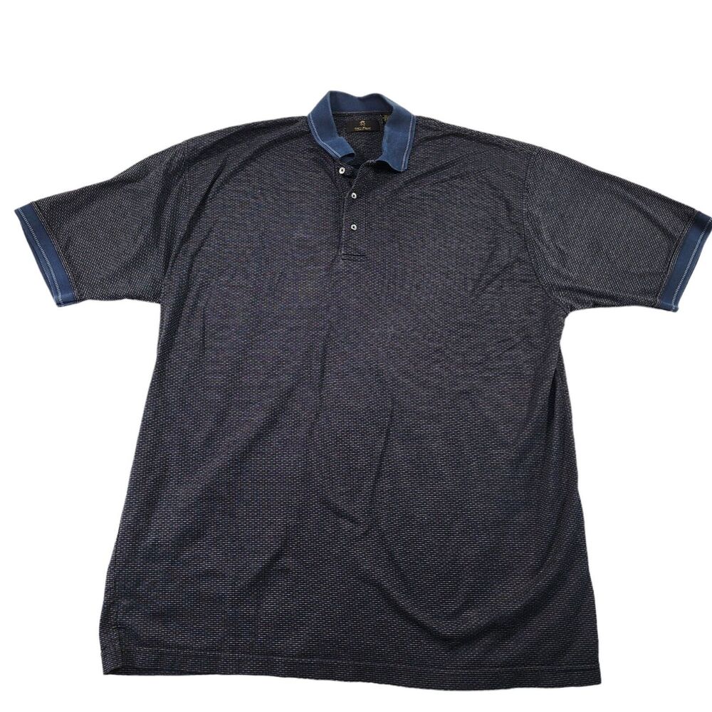 Gary Player Polo Golf Shirt Mens XXL Blue Short Sleeve Egyptian Cotton